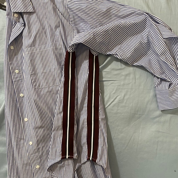 Forever 21 blue striped button down shirt - Picture 2 of 6